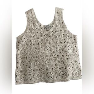 Martha Stewart NWOT crochet tank size large